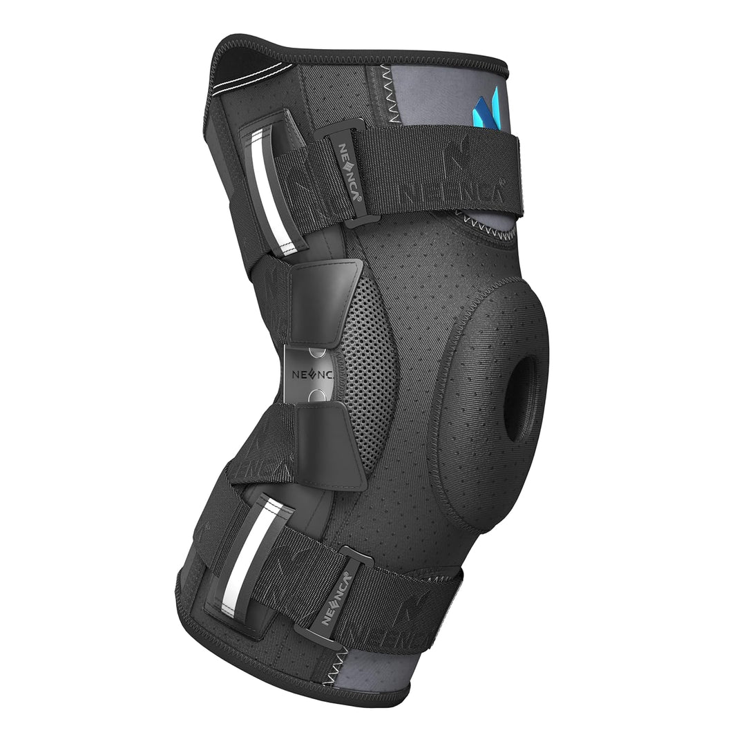 Professional Knee Brace for Knee Pain, Hinged Knee Support with Patented X - Straps Fiting System, Strong Stability for Joint Pain Relief, Arthritis, Meniscus Tear, ACL, PCL, MCL, Sports, Workout, Large - Just Closeouts Canada Inc.