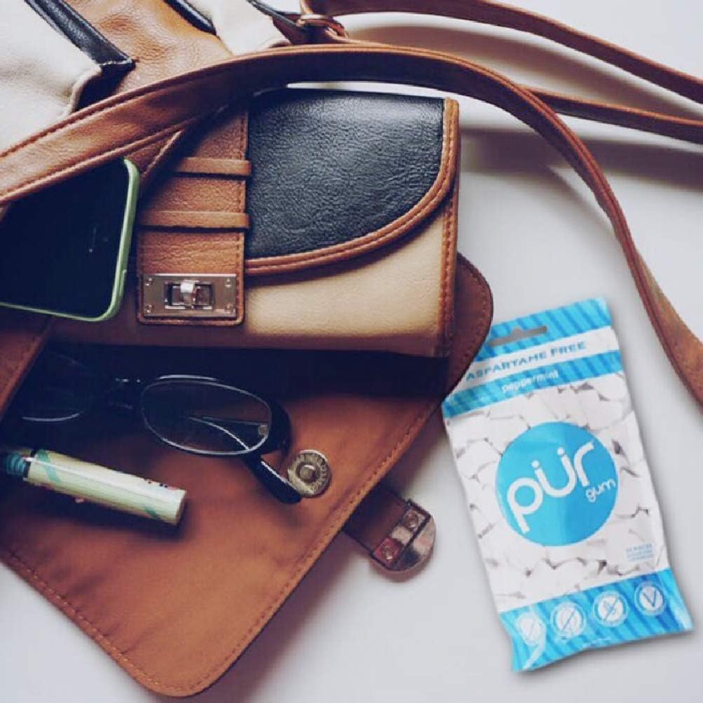 Pur Gum - Peppermint - Aspartame Free - 60 Pieces - 80G - Just Closeouts Canada Inc.830028000856