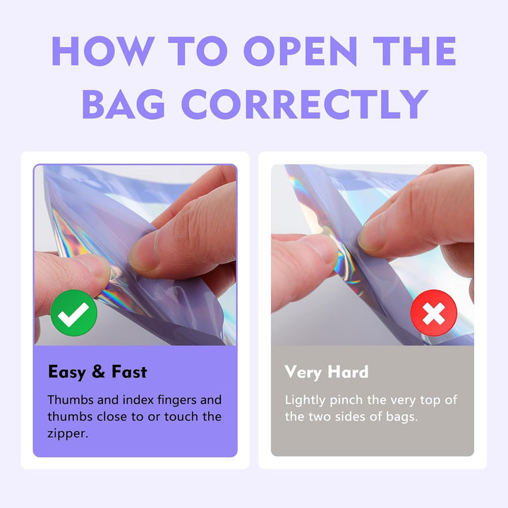 Purple Resealable Bags, 4 x 6 in, 100-Pack - Just Closeouts Canada Inc.