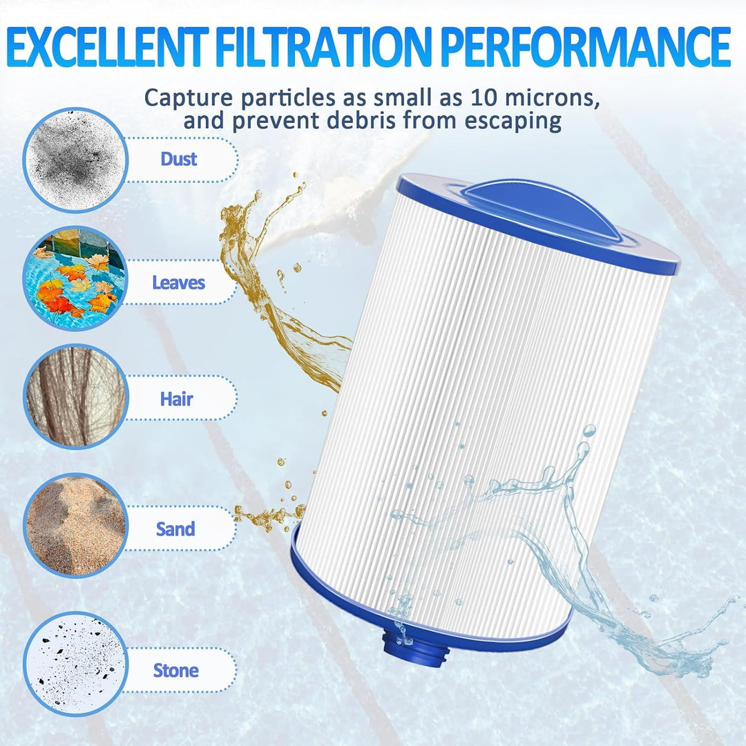 PWW50 Spa Filter Compatible with Pleatco Spa Hot Tub Filter, PWW50P3 Filter Compatible with Unicel 6CH-940, Filbur FC-0359, Waterways 817-0050 Front Access Skimmer Aber Hot Tubs, 2 Pack - Just Closeouts Canada Inc.