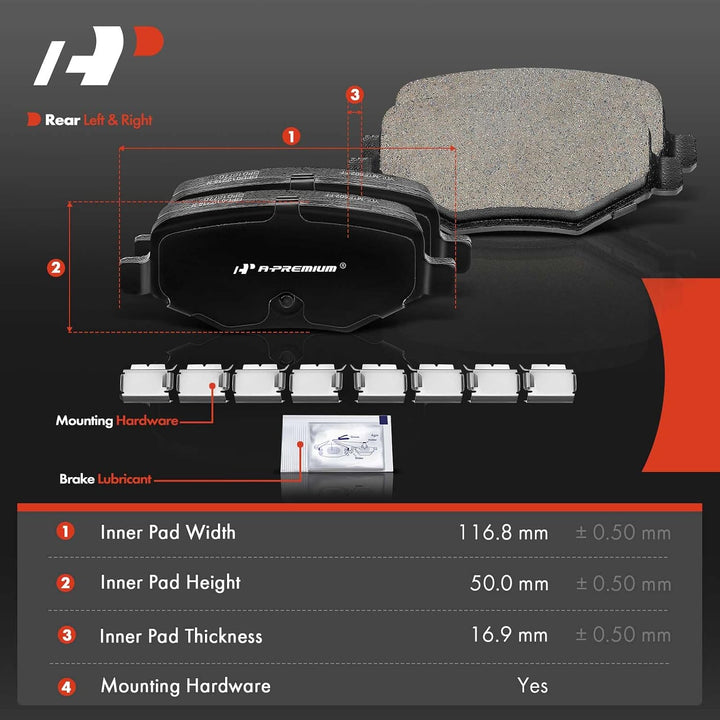 Rear Ceramic Brake Pad Set for Edge, Explorer, Taurus & MKS - Just Closeouts Canada Inc.