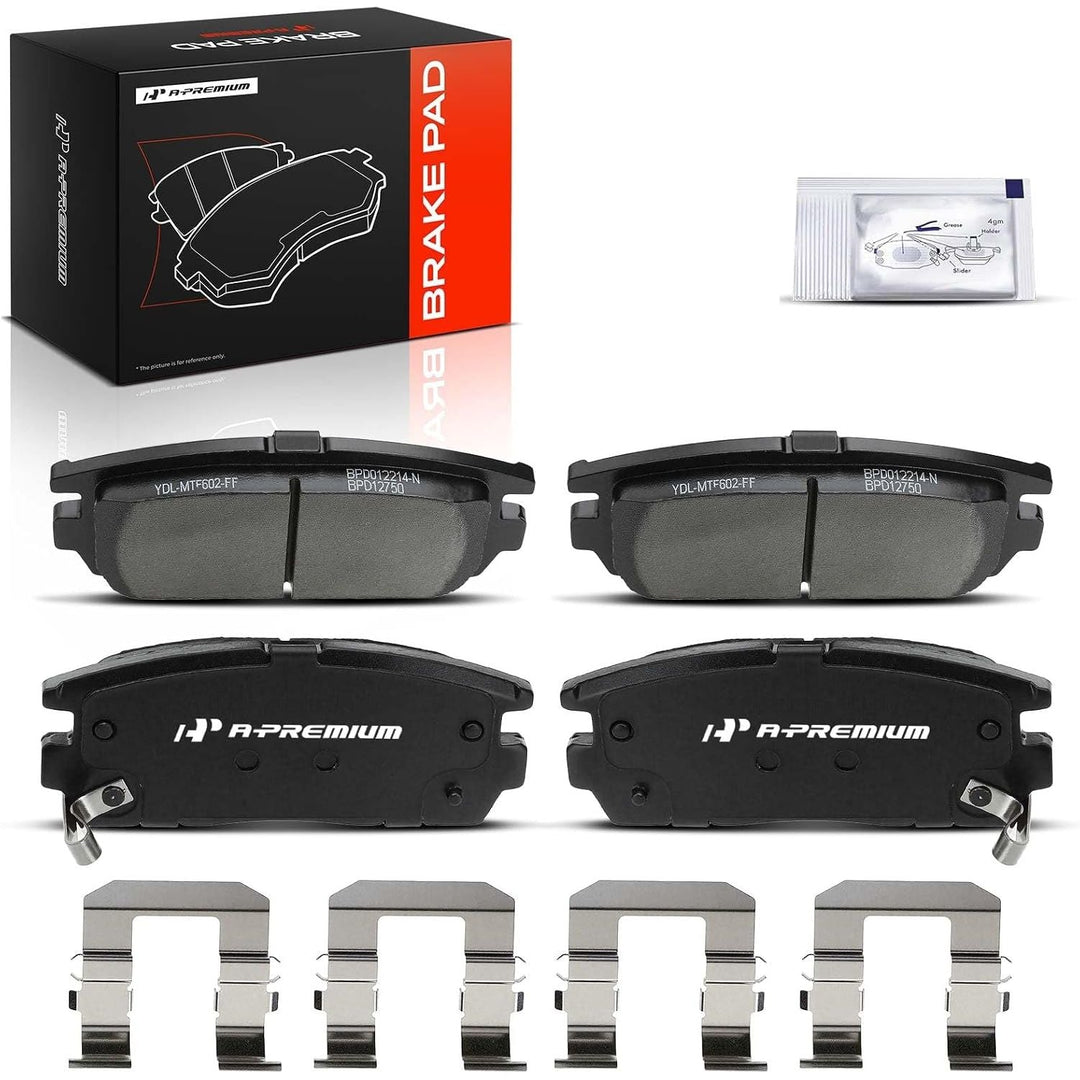 Rear Ceramic Brake Pads, 4-Piece Set with Hardware - Just Closeouts Canada Inc.