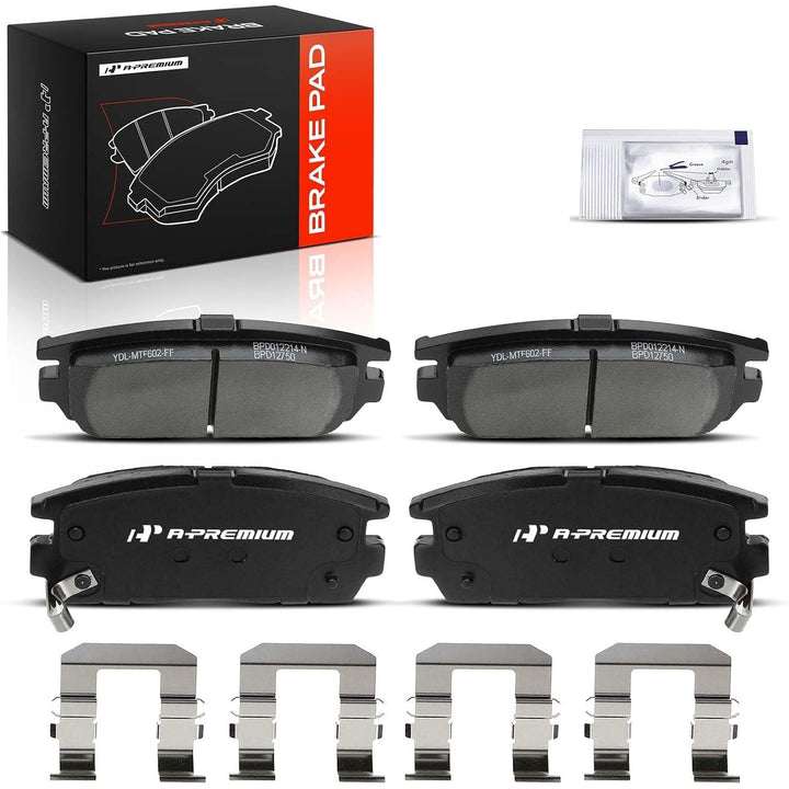 Rear Ceramic Brake Pads, 4-Piece Set with Hardware - Just Closeouts Canada Inc.