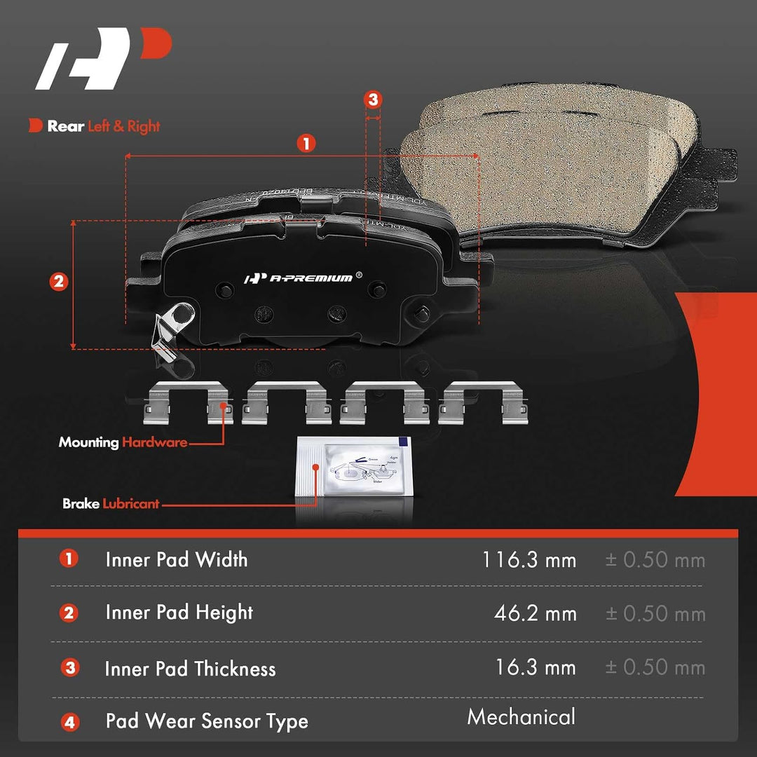 Rear Ceramic Brake Pads with Hardware for Venza 2009–2016 - Just Closeouts Canada Inc.
