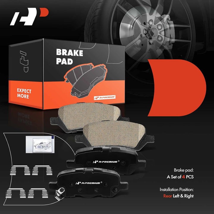 Rear Ceramic Brake Pads with Hardware for Venza 2009–2016 - Just Closeouts Canada Inc.