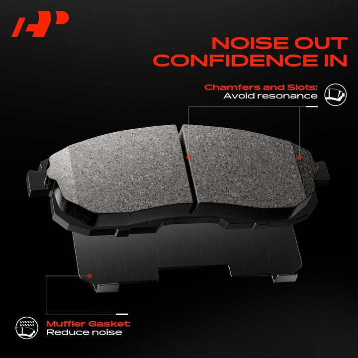Rear Ceramic Disc Brake Pads Set Compatible with Audi A4 2017-2020, Q5 2018-2020, Q5 PHEV, A4/A6 Allroad, A4/A5/A6 Quattro, A5 Sportback, A7 Sportback, RS5, S4, S5, RS5/S5 Sportback, 4 Pcs - Just Closeouts Canada Inc.