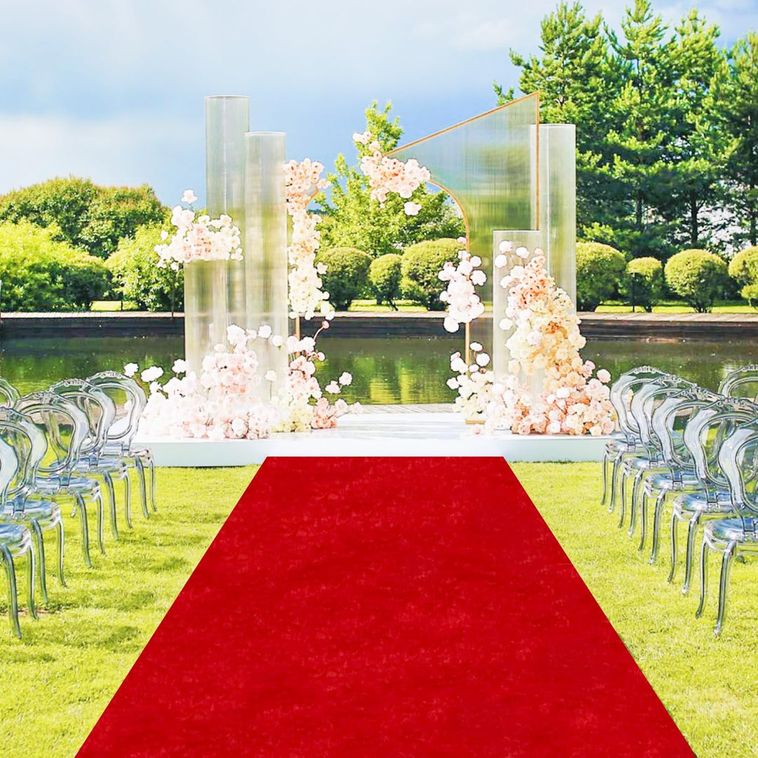Red Aisle Runner for Wedding Ceremony 4x15 FT Sequin Aisle Runner Glitter Aisle Runner for Outdoor Rug Runner Carpet Runner for Party Aisle Floor Runner Aisle for Church Beach Weddings - Just Closeouts Canada Inc.X004PNP3ND
