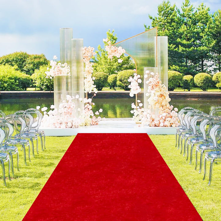 Red Aisle Runner for Wedding Ceremony 4x15 FT Sequin Aisle Runner Glitter Aisle Runner for Outdoor Rug Runner Carpet Runner for Party Aisle Floor Runner Aisle for Church Beach Weddings - Just Closeouts Canada Inc.X004PNP3ND