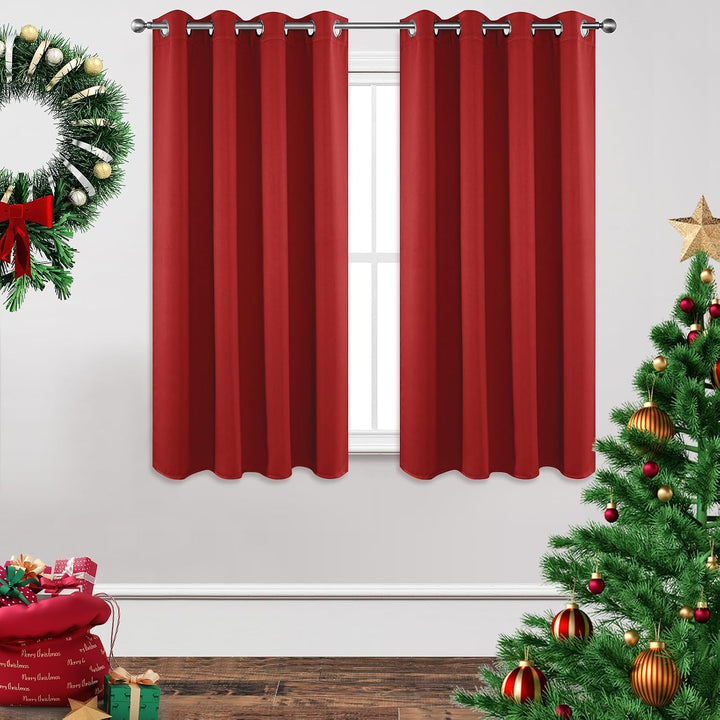 Red Blackout Grommet Curtains, 2 Panels, 42 x 63 in - Just Closeouts Canada Inc.X003X9MXDX