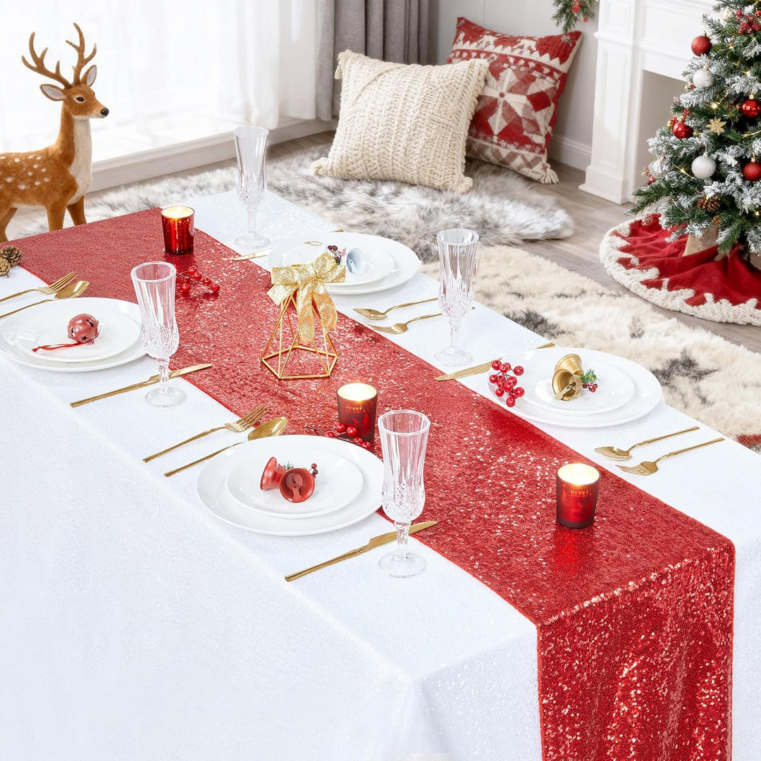 Red Sequin Table Runners, 4-Pack, 14 × 80 in - Just Closeouts Canada Inc.X004TE52NJ