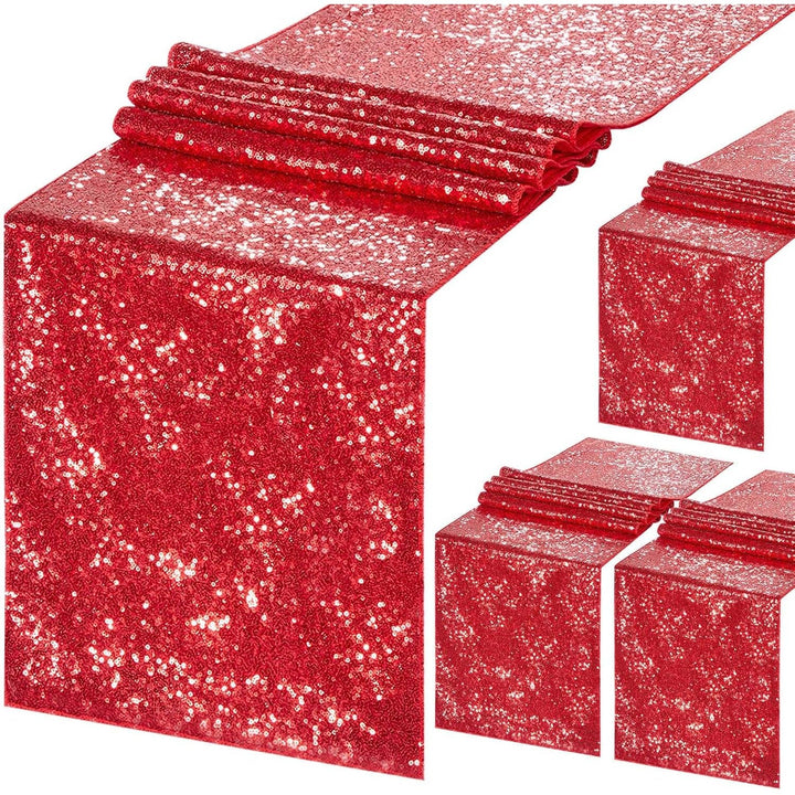 Red Sequin Table Runners, 4-Pack, 14 × 80 in - Just Closeouts Canada Inc.X004TE52NJ