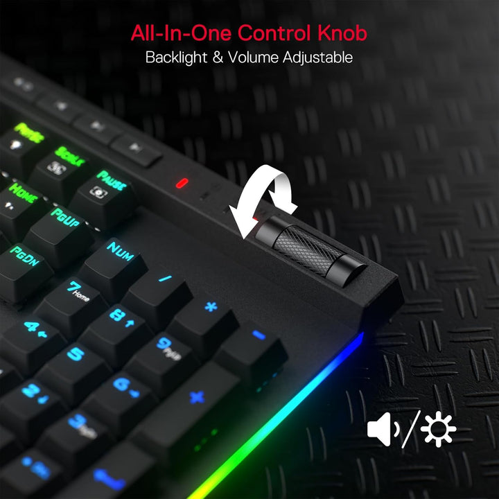 Redragon K580 PRO Wireless RGB Gaming Keyboard, 3 - Modes 104 Keys Mechanical Keyboard w/Hot - Swap Socket, Dedicated Media Controls & Onboard Macro Recording, Linear Red Switch - Just Closeouts Canada Inc.