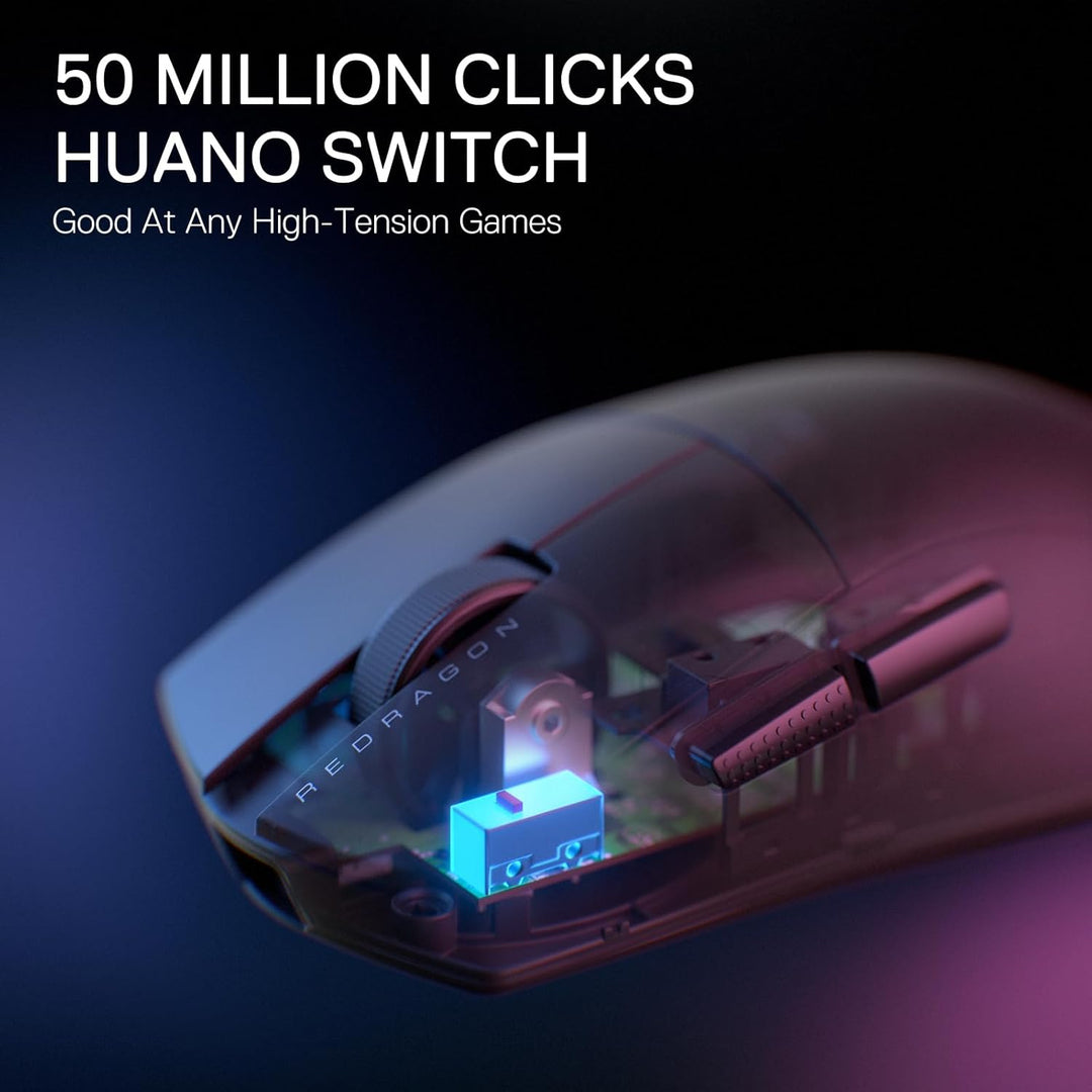 Redragon M922 PRO 3 - Mode Wireless Gaming Mouse, 51G Ultra - Light 26K DPI Mouse w/Ergonomic Natural Grip Build, Full Programmable Buttons, Software Supports DIY Keybinds & DPI - Just Closeouts Canada Inc.