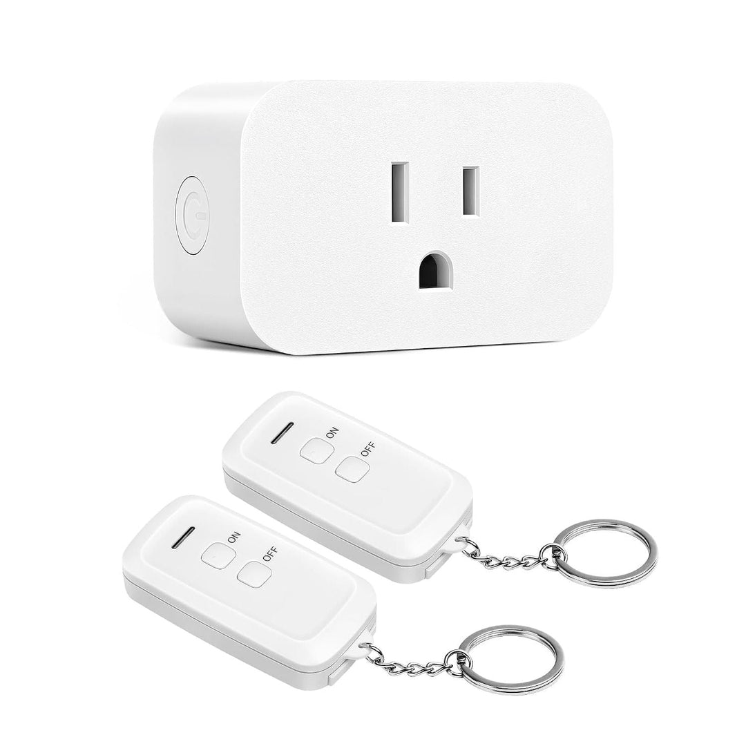 Remote Control Outlet, Outlet with 2 Remotes, Programmable & Expandable, 100FT Range, 15A/1875W, Remote Outlet Switch for Christmas Lights/Trees, Floor Lamp, Bedside Lamp, Fan, Water Heater - Just Closeouts Canada Inc.X004EJJSTD