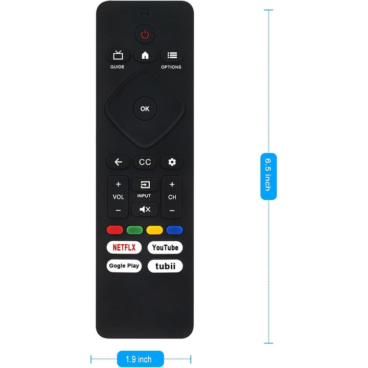 Replacement Remote for Philips Google TVs – Black - Just Closeouts Canada Inc.