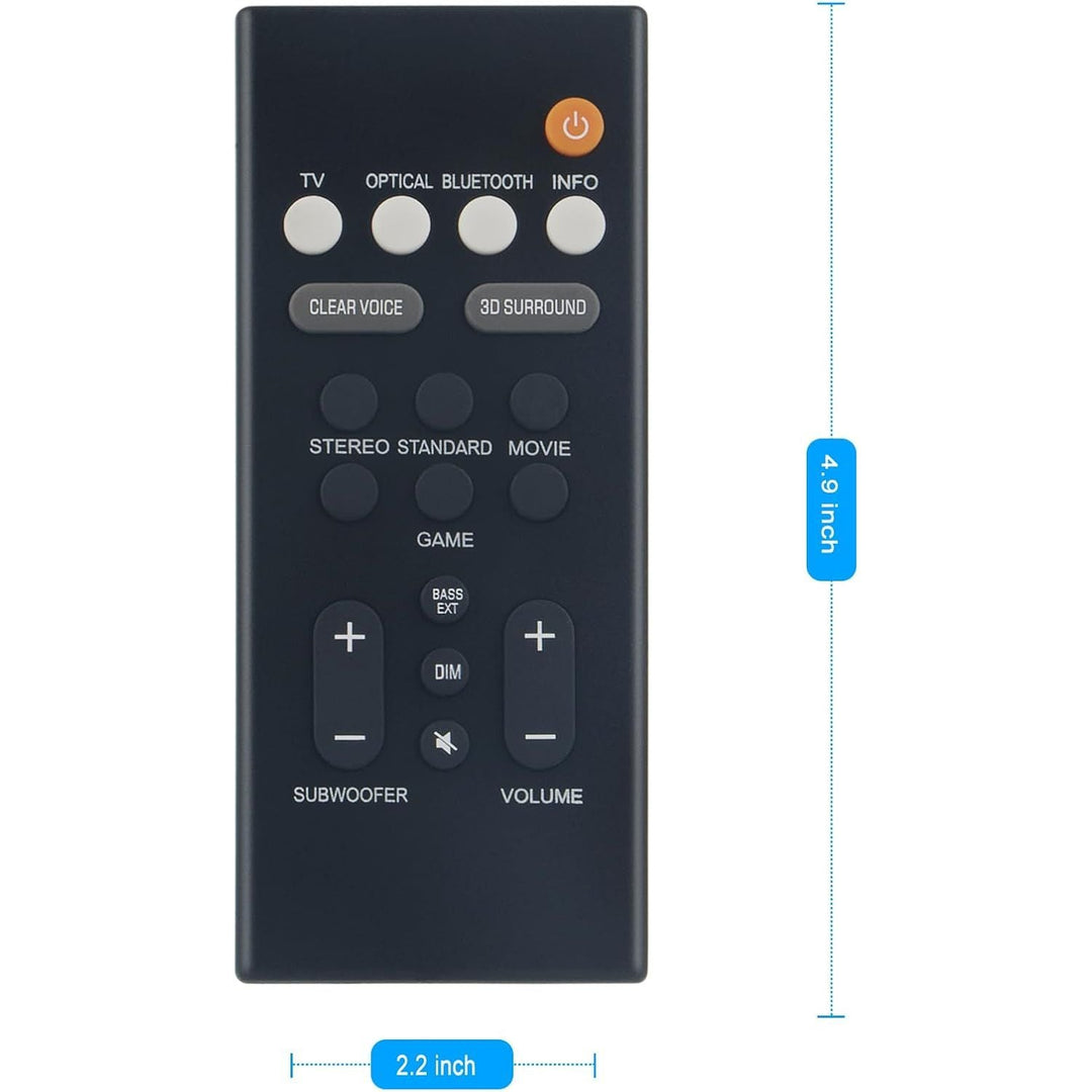 Replacement Remote for Yamaha SR-C20 and SR-B20 Soundbars - Just Closeouts Canada Inc.