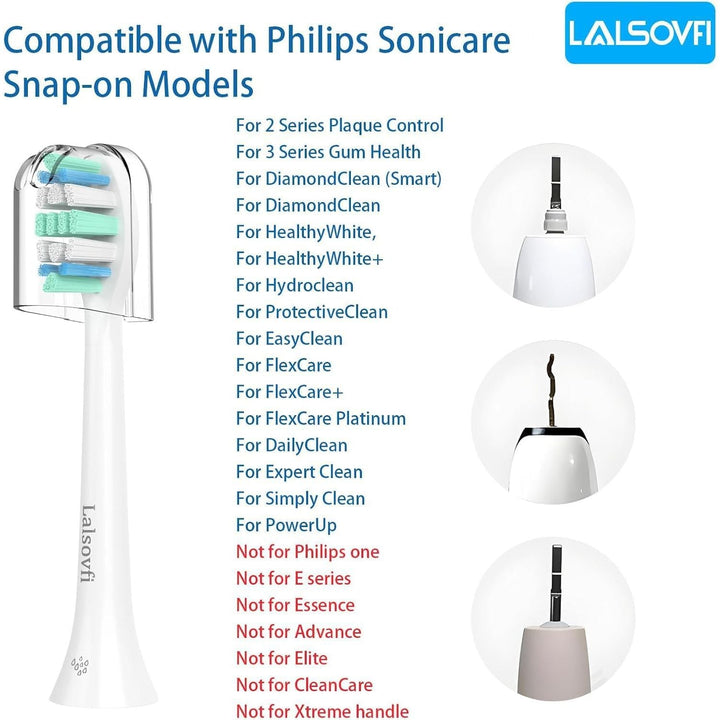 Replacement Toothbrush Heads for Philips Sonicare Replacement Heads, Electric Replacement Brush Head Compatible with Phillips Sonicare Electric Toothbrushes C2 4100, 12 PCS - Just Closeouts Canada Inc.X004FPDN65