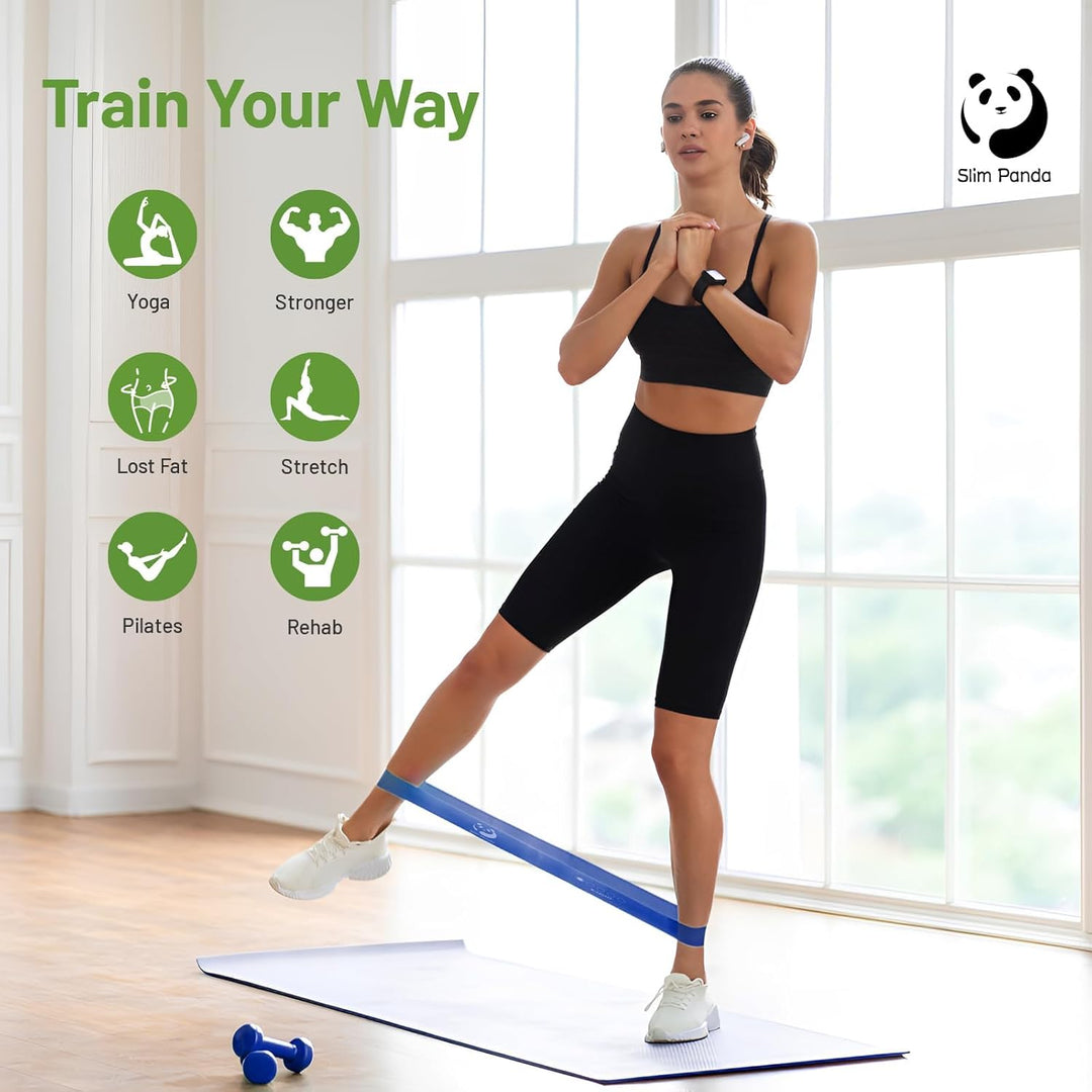 Resistance Bands for Exercise, Exercise Loop Bands with 5 Different Strength Levels for Strength Training,Natural Latex Elastic Workout Bands with Storage Bag for Home Fitness, Yoga, Gym - Just Closeouts Canada Inc.