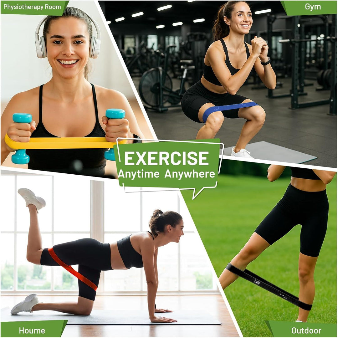 Resistance Bands for Exercise, Exercise Loop Bands with 5 Different Strength Levels for Strength Training,Natural Latex Elastic Workout Bands with Storage Bag for Home Fitness, Yoga, Gym - Just Closeouts Canada Inc.