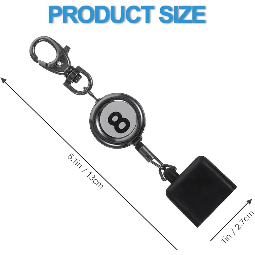Retractable Pool Cue Chalk Holder with Key Ring - Just Closeouts Canada Inc.