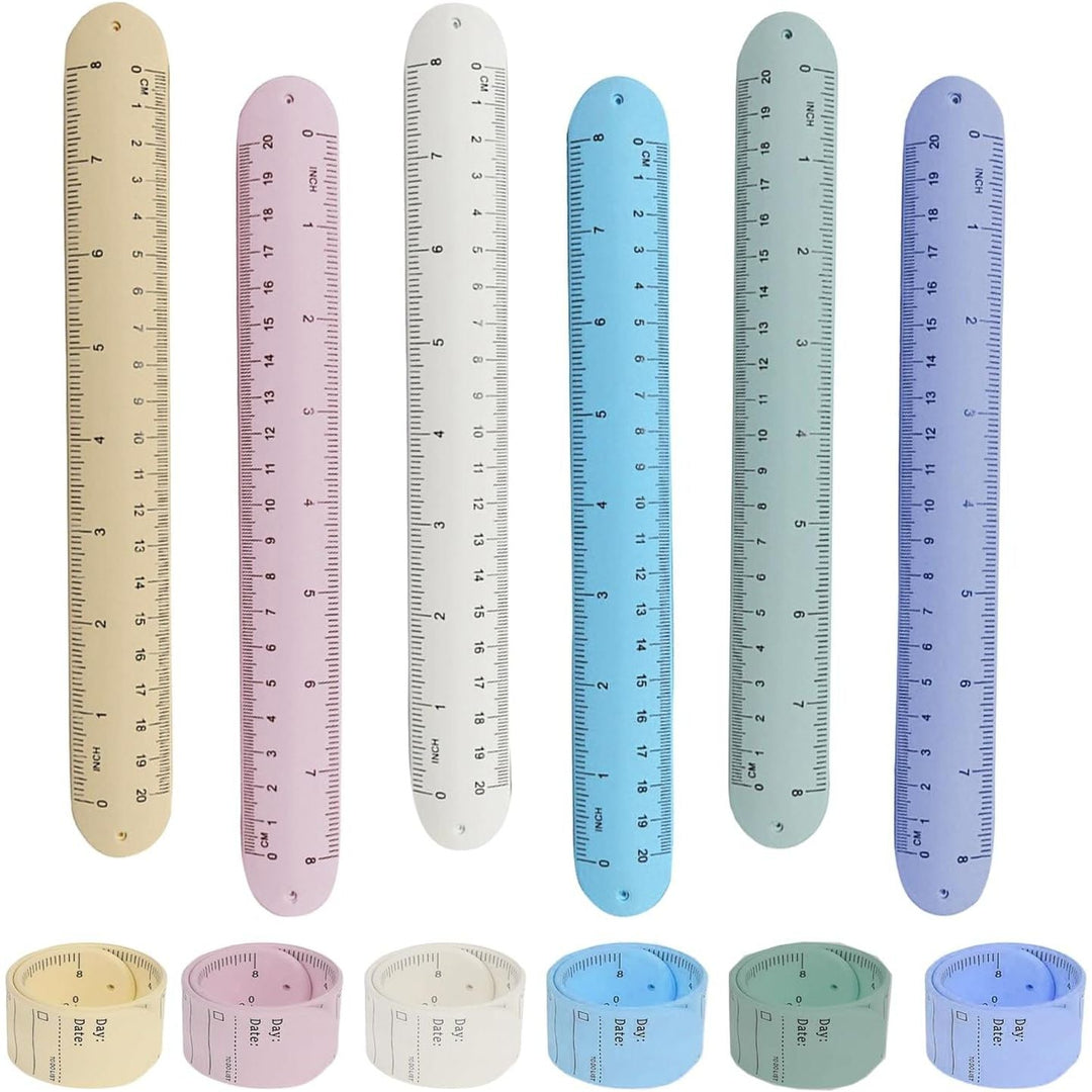Reusable Silicone Memo Wristbands with Rulers, 6-Pack - Just Closeouts Canada Inc.X004C7HYCZ