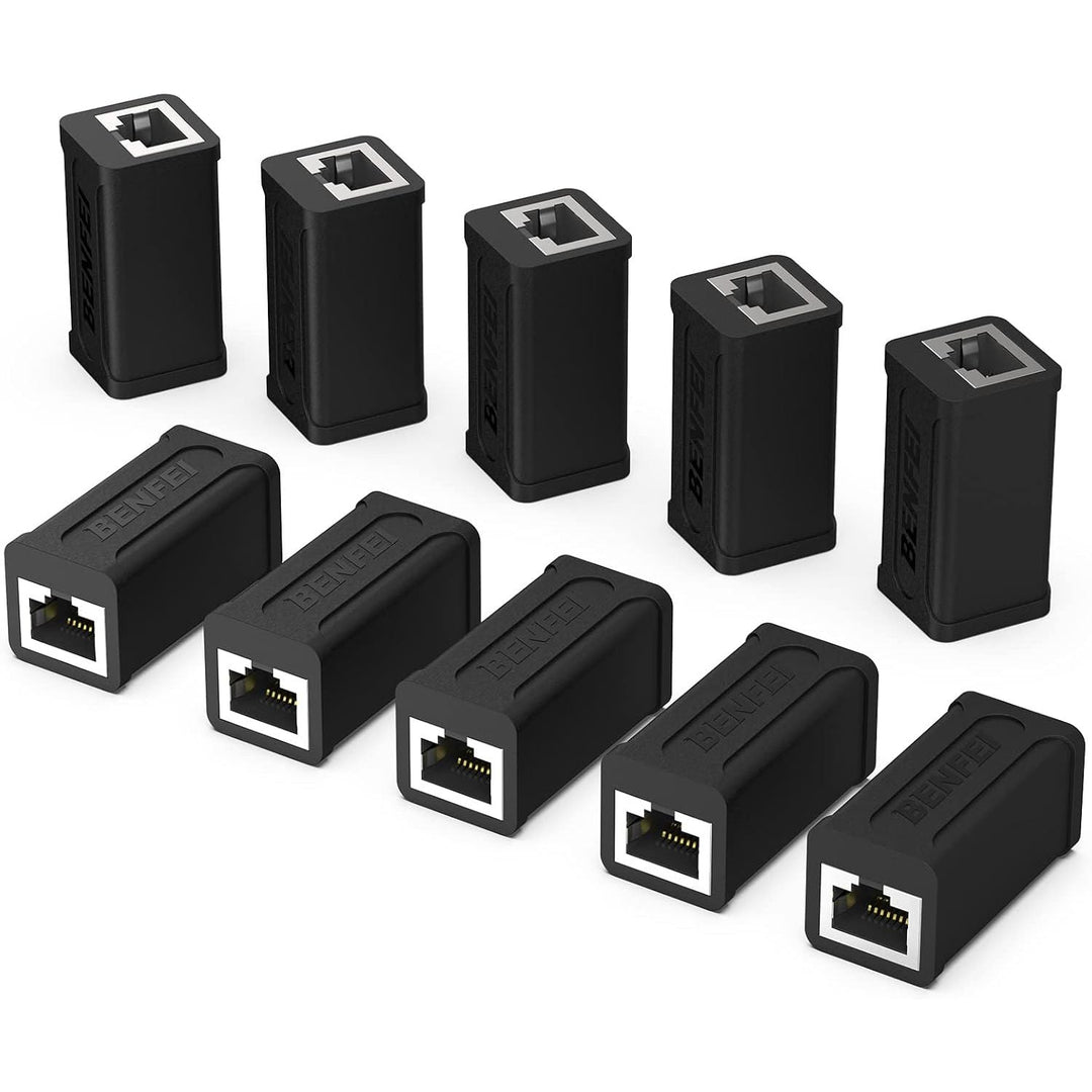 RJ45 Inline Coupler, 10 Pack Cat7 Cat6 Cat5e Ethernet Coupler Female to Female - Just Closeouts Canada Inc.