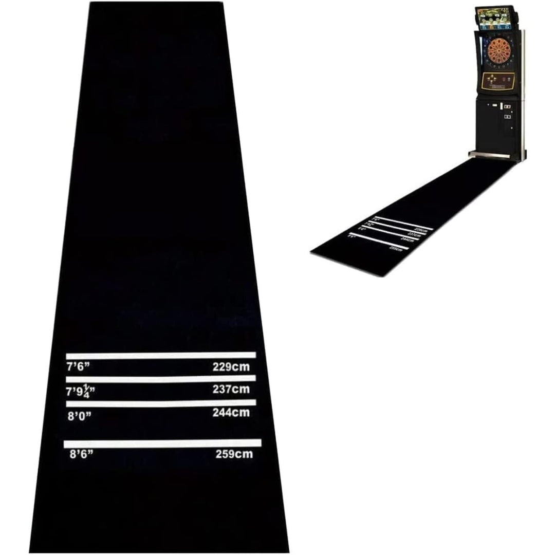 Rubber Dart Mat, 9.8 x 2ft Heavy Duty Dart Carpet with Throw Lines Professional Non - Slip Dart Floor Mat Soundproof Flooring Protector for Dart Game (118 x 24 x 1/5inch) - Just Closeouts Canada Inc.