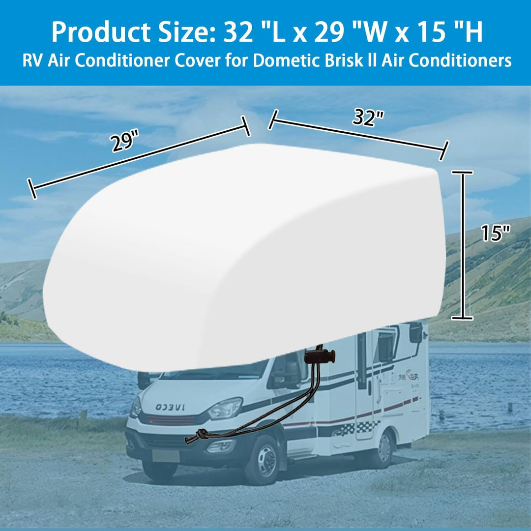 RV Air Conditioner Winter Cover Outside Camper Travel Trailer AC Covers for Roof, Compatible with Dometic Brisk II,Coleman Mach I, II, III, Mach 3 Plus - A/C Dust Proof Protective Cover Accessories - Just Closeouts Canada Inc.