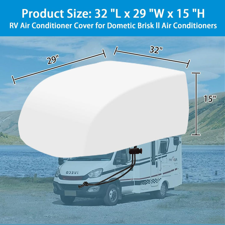 RV Air Conditioner Winter Cover Outside Camper Travel Trailer AC Covers for Roof, Compatible with Dometic Brisk II,Coleman Mach I, II, III, Mach 3 Plus - A/C Dust Proof Protective Cover Accessories - Just Closeouts Canada Inc.