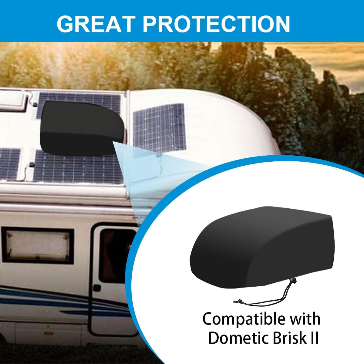 GECIC RV Camper Air Conditioner Cover Trailer AC Covers For RV Roof Unit, Compatible