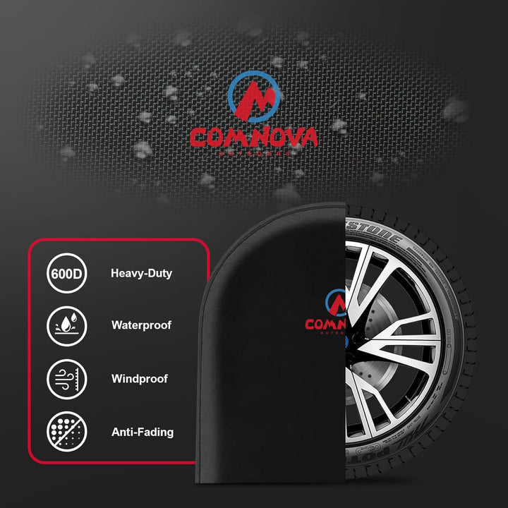 RV Tire Covers 4 Pack, Tough Tire Wheel Protector for Truck, SUV, Travel Trailer, Camper, Motorhome, Boat, Van, PU Oxford Waterproof Sun Rain Snow Protector Cover, Fits Tire Diameters 26 - 29 inch - Just Closeouts Canada Inc.