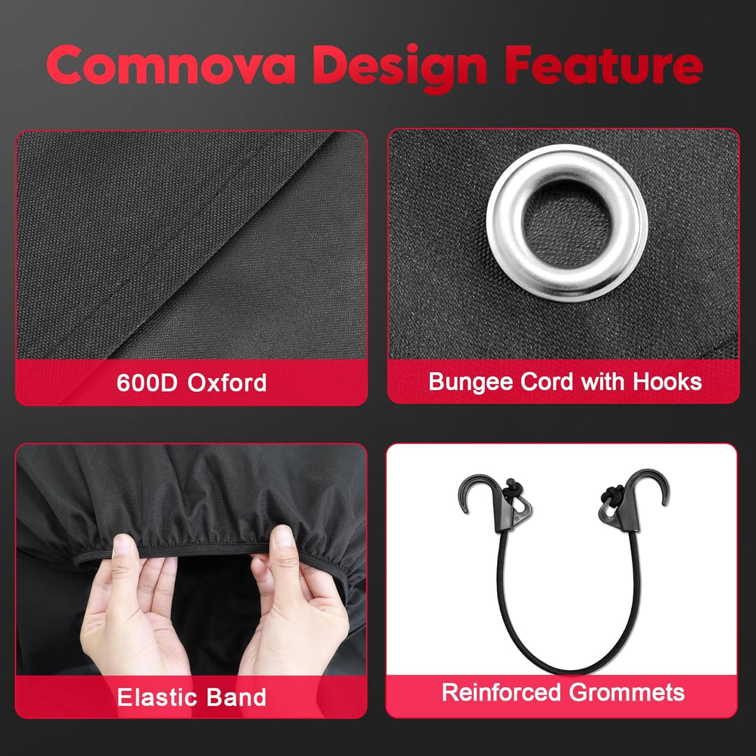 RV Tire Covers 4 Pack, Tough Tire Wheel Protector for Truck, SUV, Travel Trailer, Camper, Motorhome, Boat, Van, PU Oxford Waterproof Sun Rain Snow Protector Cover, Fits Tire Diameters 26 - 29 inch - Just Closeouts Canada Inc.