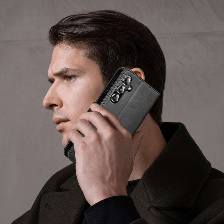 Samsung Galaxy S25 Case for Samsung S25 Wallet Case Shockproof Flip Flap Magnetic Clasp Protective for Galaxy S25 Cover with Cash Credit Card Slots for Samsung S25 (Black) - Just Closeouts Canada Inc.