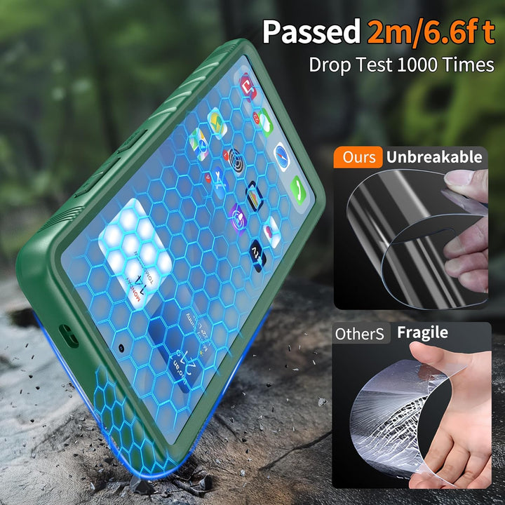 Samsung Galaxy S25 Case, IP68 Waterproof Shockproof Dustproof Protective Cover, 360° Full - Body Defense with Front and Back Dual Protection, Green - Just Closeouts Canada Inc.