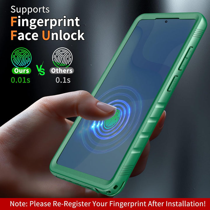 Samsung Galaxy S25 Case, IP68 Waterproof Shockproof Dustproof Protective Cover, 360° Full - Body Defense with Front and Back Dual Protection, Green - Just Closeouts Canada Inc.