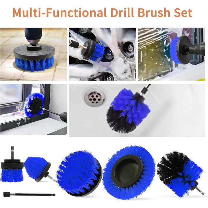 Sayutie 7pcs Drill Brush Attachment Power Scrubber Cleaning Brush Grout Cleaner Brush All Purpose Drill Brush Set for Grout, Floor, Tub, Shower, Tile, Bathroom and Kitchen Surface - Just Closeouts Canada Inc.