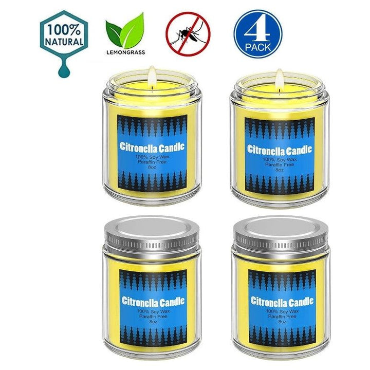 Scented Citronella 100% Soy Wax Outdoor & Indoor Candle 8oz, 4pk - Just Closeouts Canada Inc.