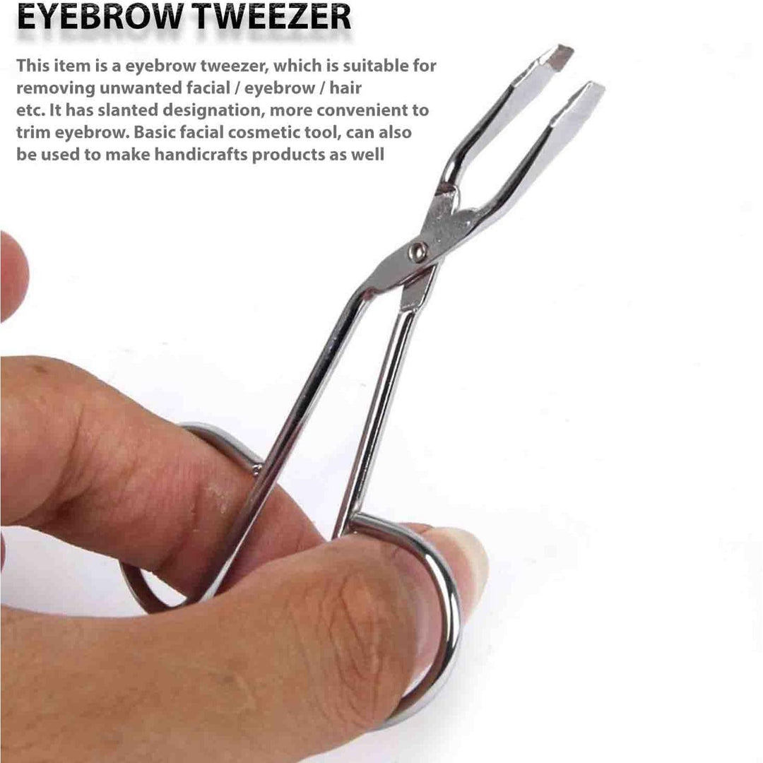 Eyebrow tweezer held for precision grooming