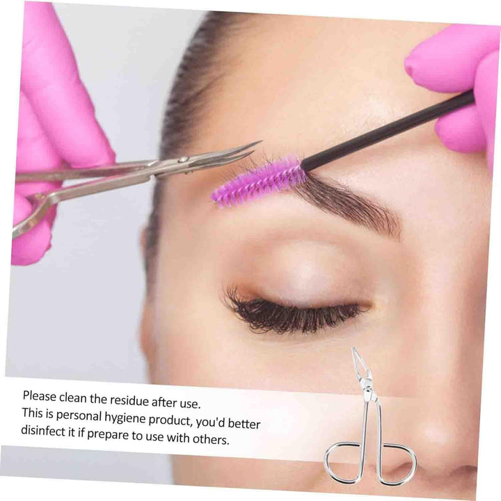 Scissor-handle tweezer used near eyebrow