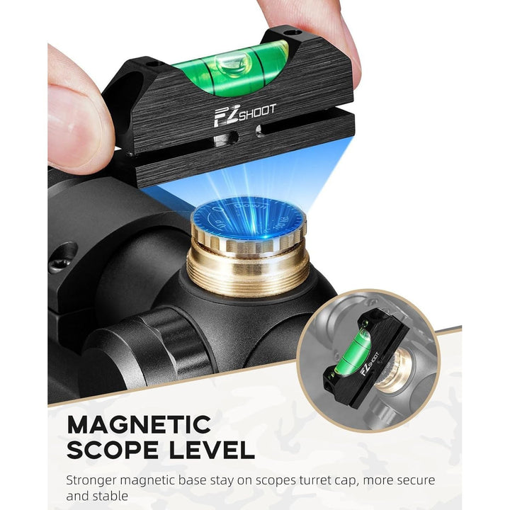 Scope Leveling Kit High Precision Scope Bubble Level and Universal Magnetic Scope Mounting Kit Reduce Long Distance Errors - Just Closeouts Canada Inc.