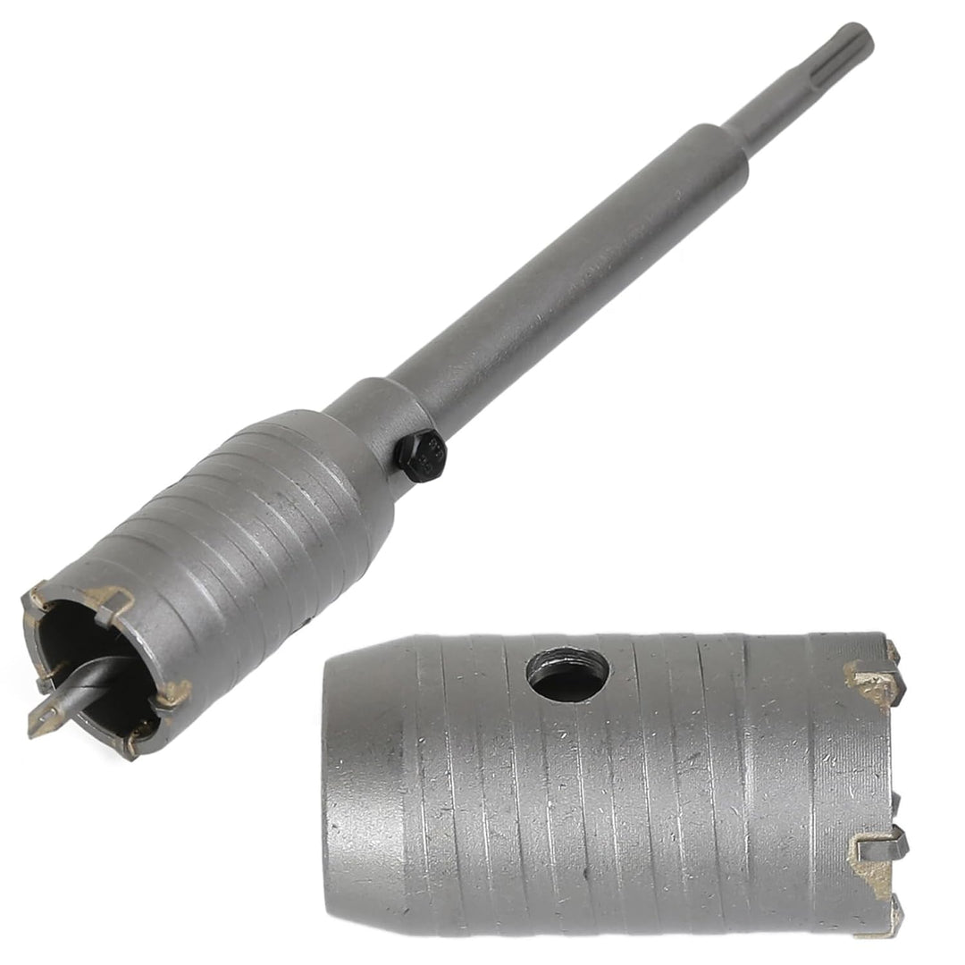 SDS Plus Concrete Hole Saw Kits, 1 - 3/5, 2 - 3/4 in (40MM, 70MM) Tungsten Steel Masonry Coring Drill Bits Cement Wall Hole Cutter for Brick Wall Drilling with 8 - 7/10 in (220mm) SDS - Plus Shank - Just Closeouts Canada Inc.