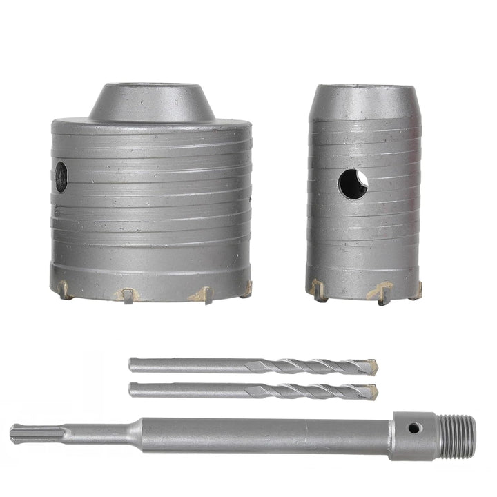 SDS Plus Concrete Hole Saw Kits, 1 - 3/5, 2 - 3/4 in (40MM, 70MM) Tungsten Steel Masonry Coring Drill Bits Cement Wall Hole Cutter for Brick Wall Drilling with 8 - 7/10 in (220mm) SDS - Plus Shank - Just Closeouts Canada Inc.
