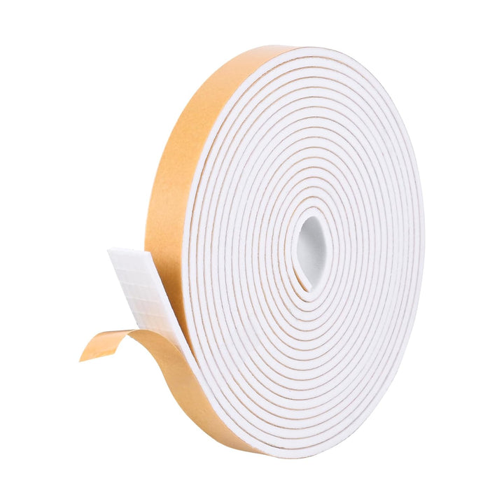 Self Adhesive Foam Tape Weatherstrip 1/2in x 1/8in x 26Ft High Density Foam Insulation Strips Foam Seal Weather Stripping with Strong Adhesive for Door and Window Sound Isolation Soundproofing - Just Closeouts Canada Inc.