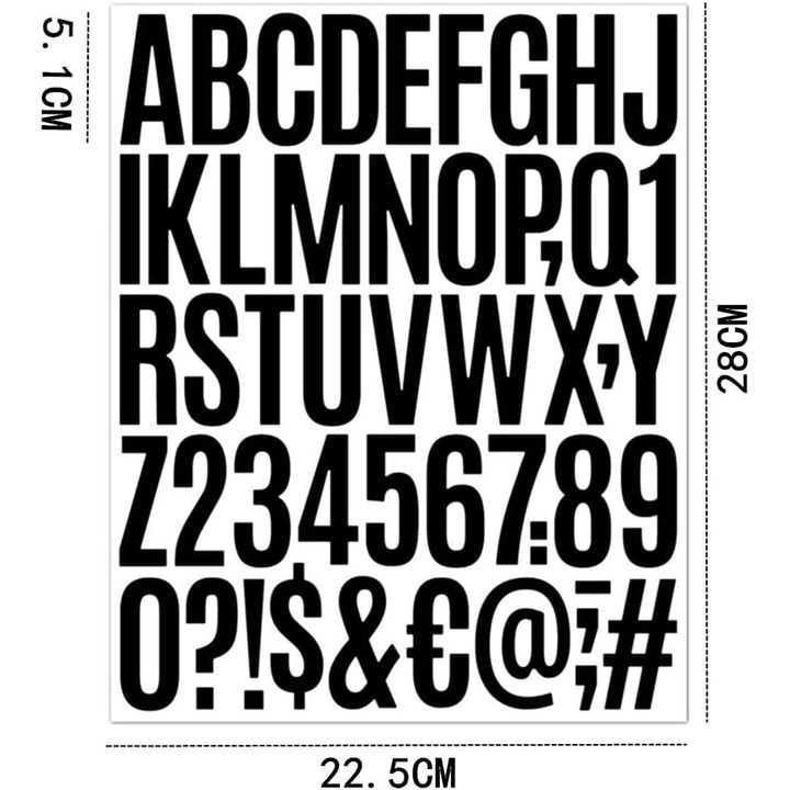 Self-Adhesive Vinyl Letters & Numbers – Black, 500 Pieces - Just Closeouts Canada Inc.