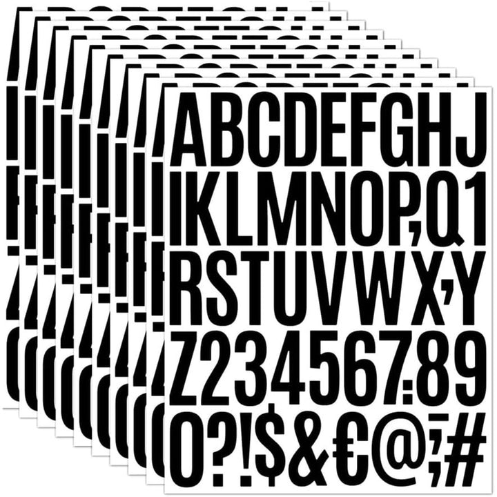 Self-Adhesive Vinyl Letters & Numbers – Black, 500 Pieces - Just Closeouts Canada Inc.