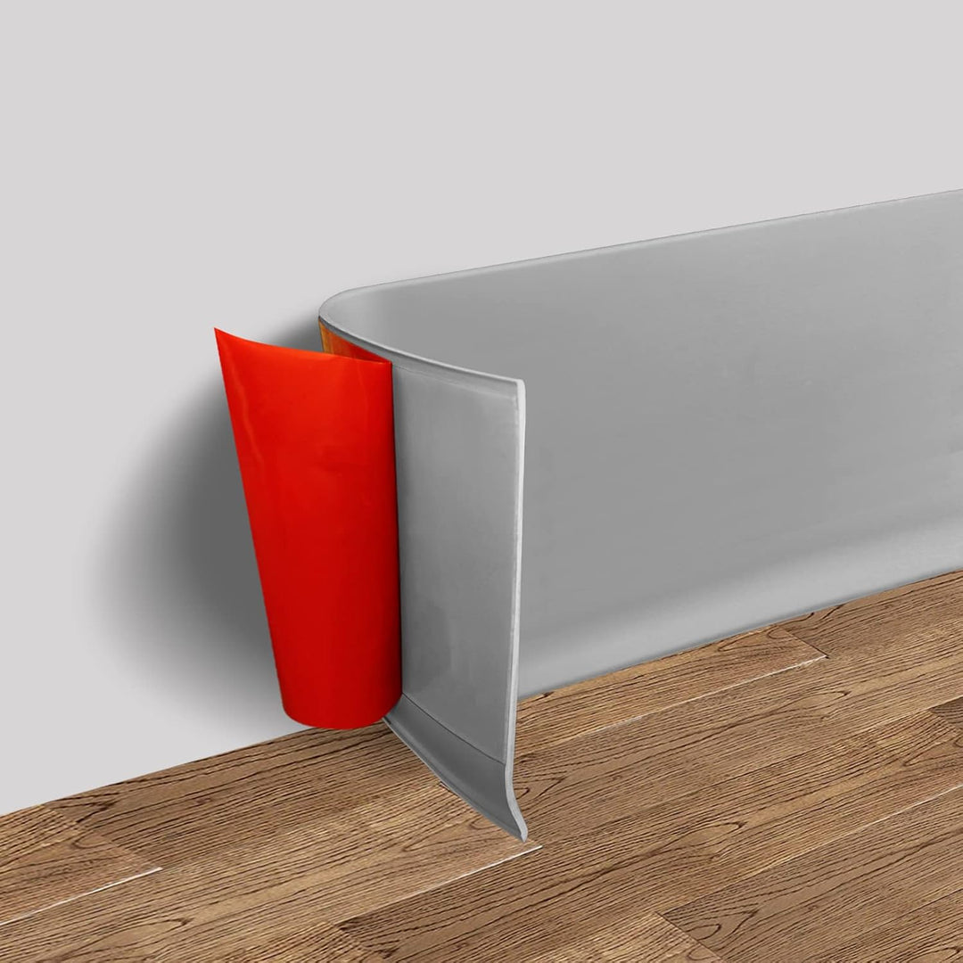 Self-Adhesive Vinyl Wall Base – Grey, 4 in × 60 ft - Just Closeouts Canada Inc.
