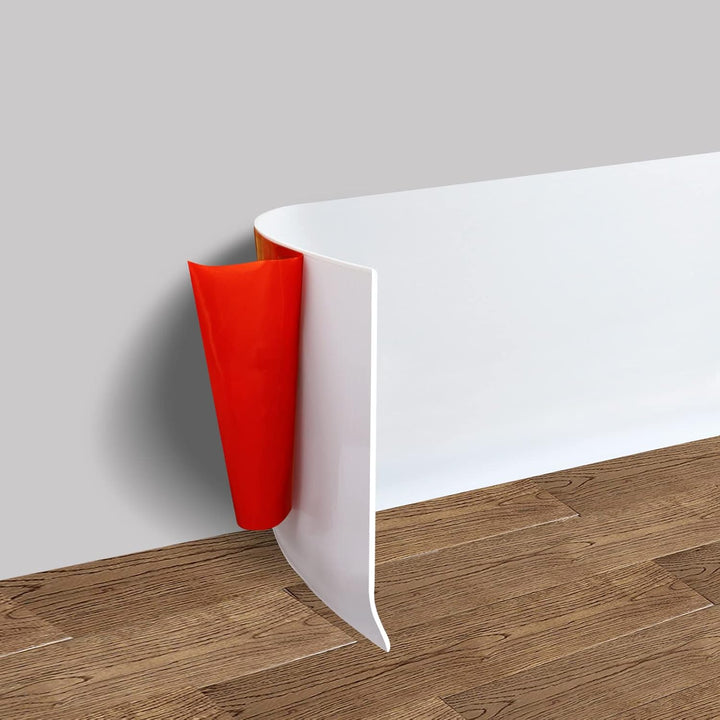 Self-Adhesive Vinyl Wall Base – White, 4 in × 20 ft - Just Closeouts Canada Inc.