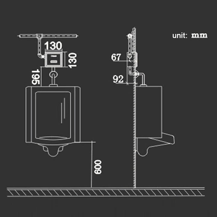 Sensing Flush Valve, Wall Mount Lavatory Automatic Sensing Urinal Flush Valve Bath Toilet Faucet - Just Closeouts Canada Inc.X004P88USN