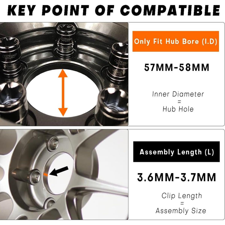 Set of 4 65mm (2 1/2 inch) Wheel Center caps for 1LB74TRMAB 1LB74SZ7AB 1LB74SZOAB 1LB74TRMAA 200 300 Pacifica Town & Country 2011 - 2017,Black - Just Closeouts Canada Inc.