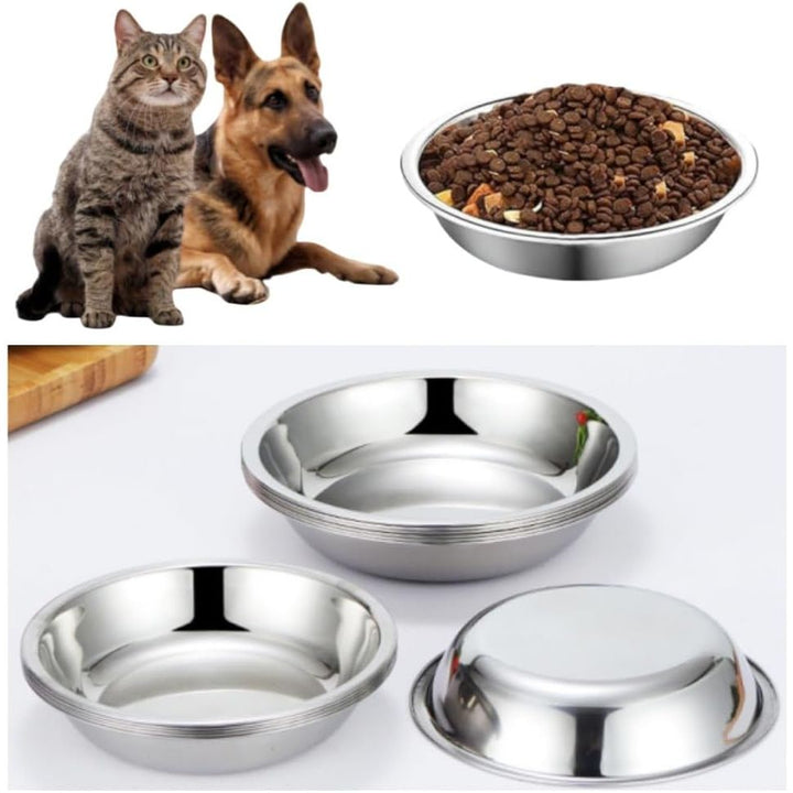 Shallow Stainless Steel Cat Bowls, 12-Pack - Just Closeouts Canada Inc.